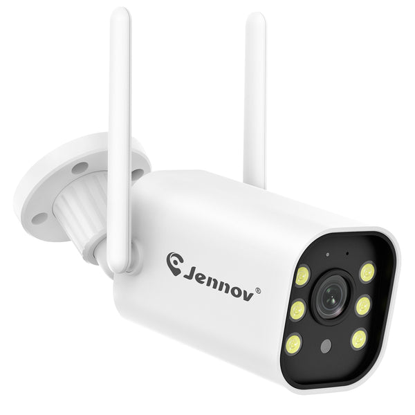 Caméra de sécurité sans fil Jennov A61 5MP, vision nocturne extérieure IP66 