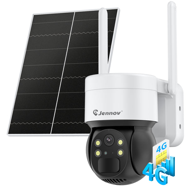 4G/3G LTE Wireless Outdoor Solar Surveillance Camera with SIM Card, 2K HD PTZ IP Camera