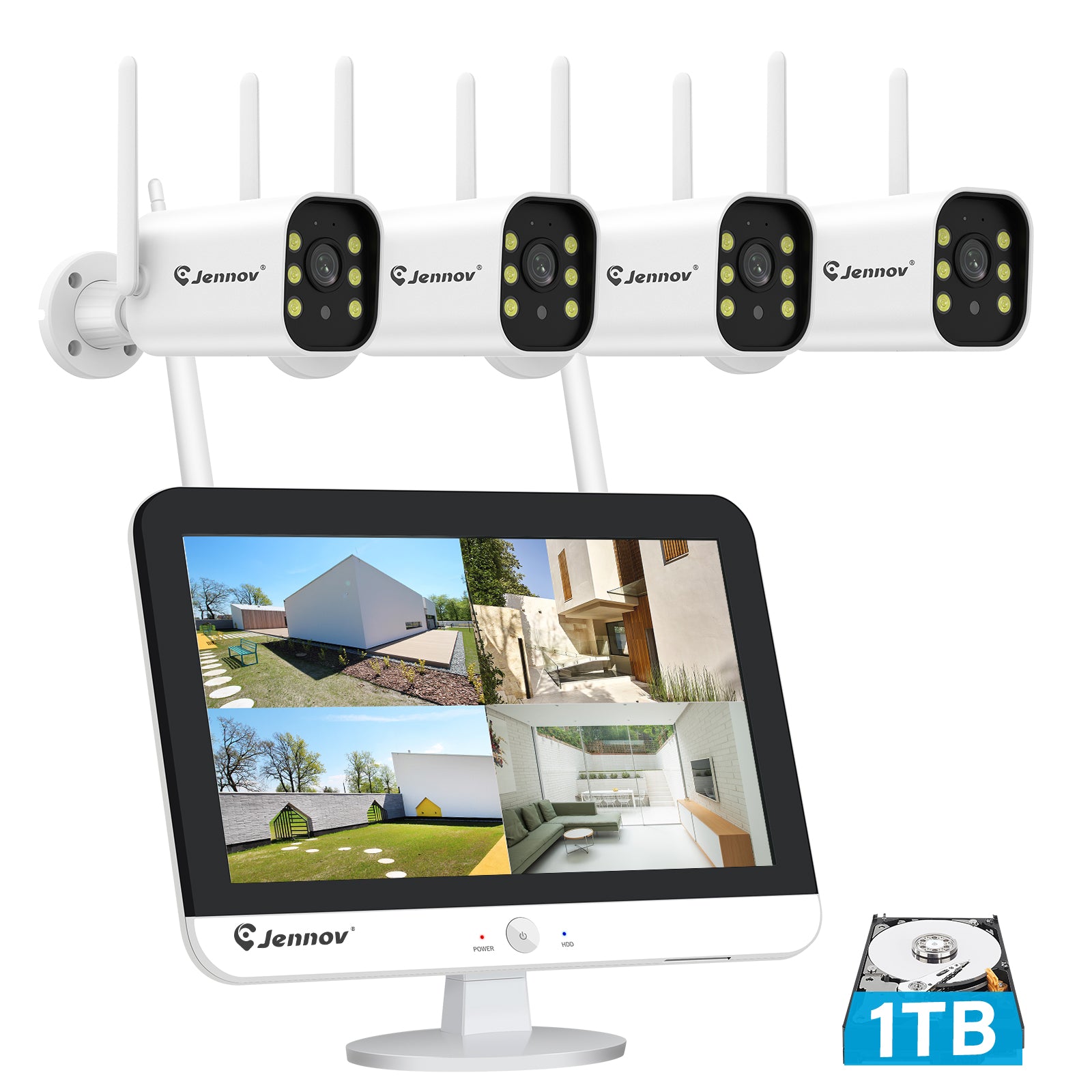 Wireless Outdoor Security Camera System 5MP Cameras 10CH NVR