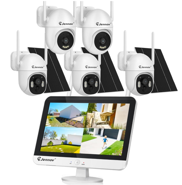 Jennov Wireless Security Camera System with Solar Cameras, PTZ Cameras, V16 NVR, 1TB HDD