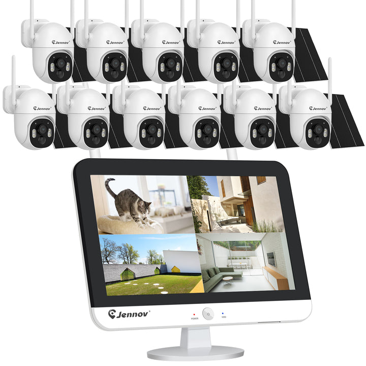 Jennov Wireless Security Camera System with Solar Cameras, PTZ Cameras ...