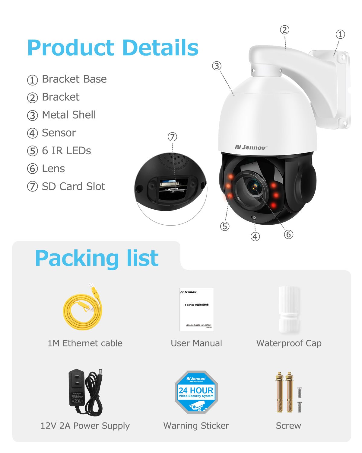 P87 4K PTZ IP Camera with 20x Zoom & Human Detection