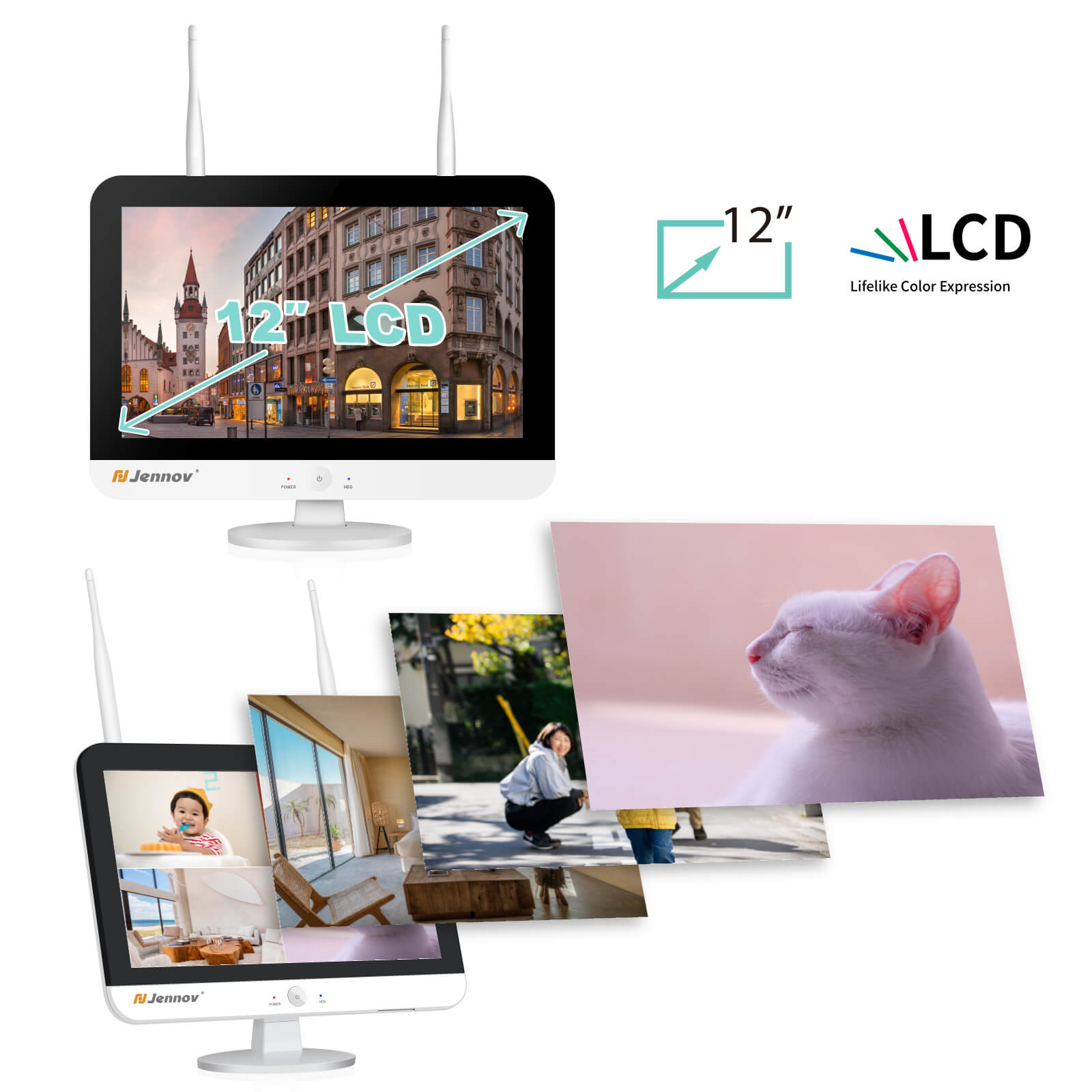 V16 WiFi Video Recorder with Monitor for Enhanced Security