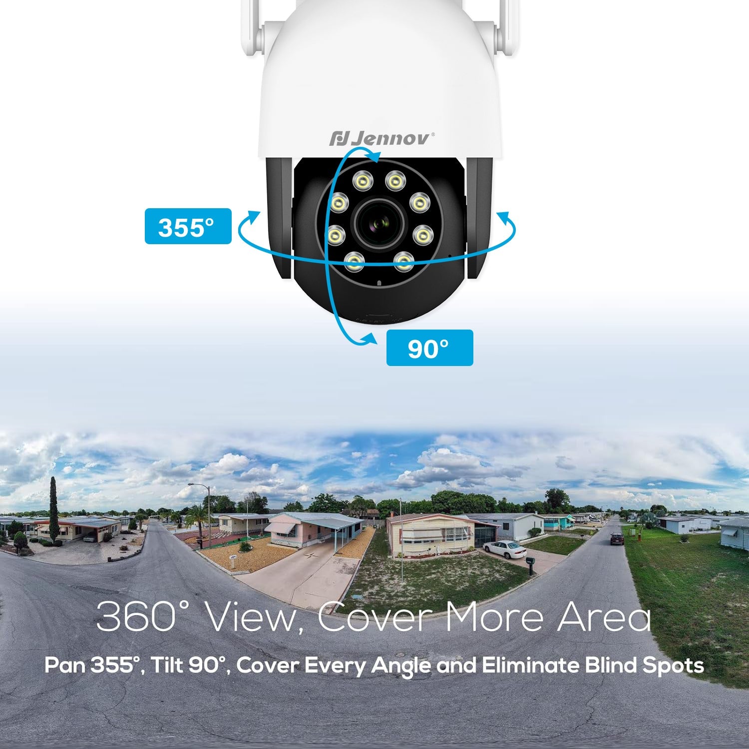 Jennov Wireless Outdoor Security Camera System with 4 P31 Cameras, 1TB