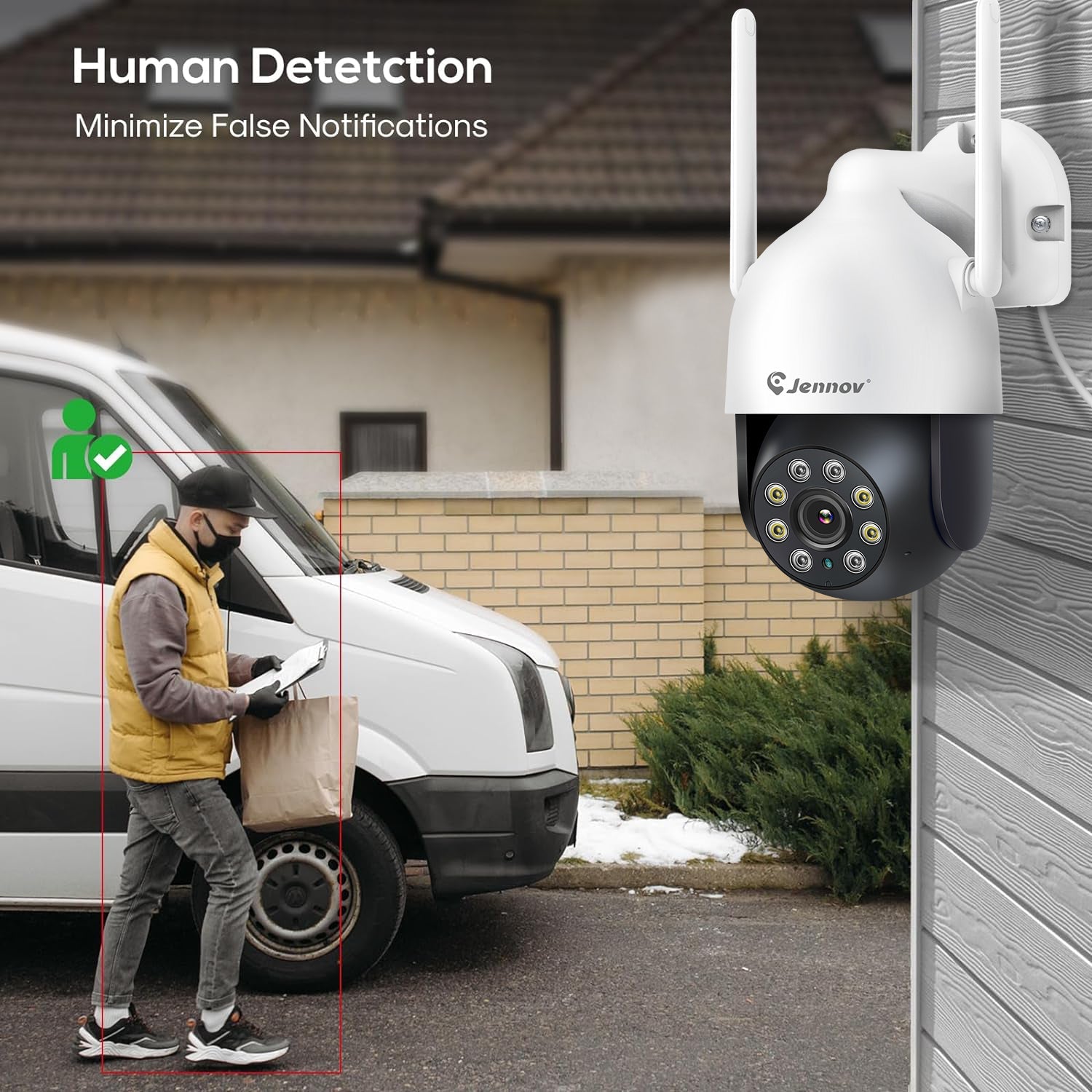 Jennov Wireless Outdoor Security Camera System with 4 P31 Cameras, 1TB