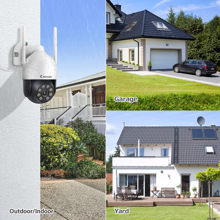 Outdoor WiFi Security Cameras System,AI Human Detected Camera, Surveillance NVR Kits - Jennov