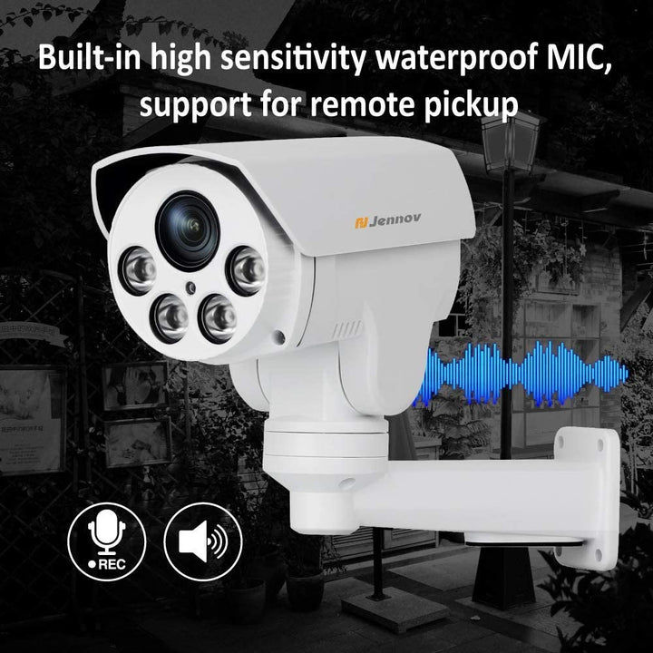 POE Security Camera 5MP IP PTZ Security Camera CCTV Home Video & Audio Surveillance - Jennov