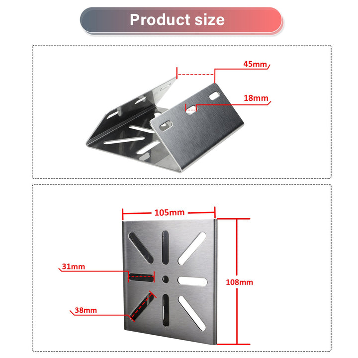 Wall Mounting Bracket with 3 Loops, Stainless Steel Vertical Pole Mount Adapter for CCTV Security Camera PTZ Dome Indoor Outdoor AP Access Point Client CPE - Jennov